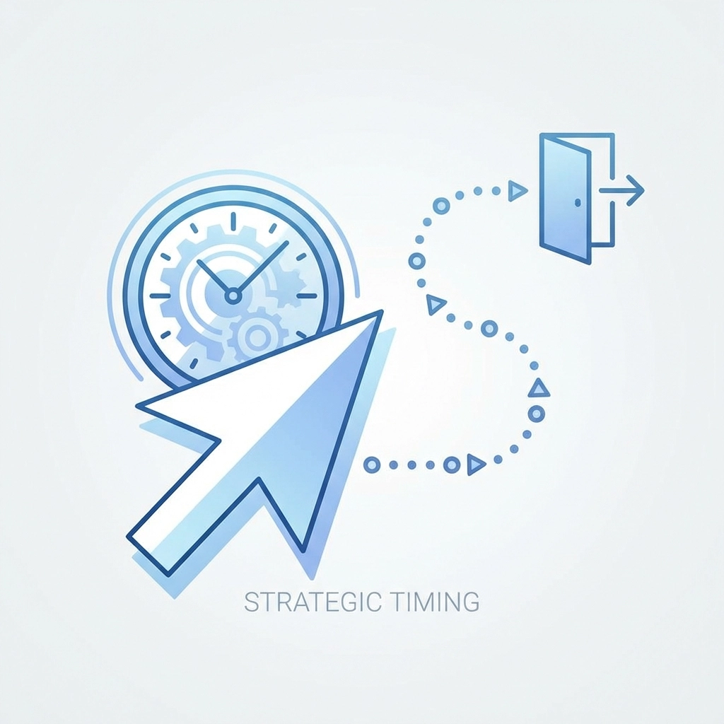 Clock and cursor illustration highlighting the importance of timing for effective pop-up marketing