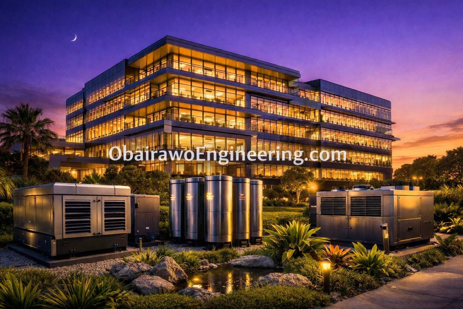 Sustainable off-grid power systems providing reliable backup power for a modern business headquarters