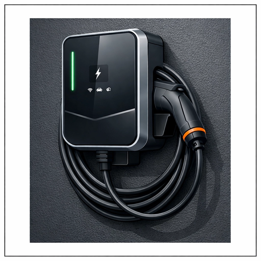 Professionell installierte Premium-Wallbox für das Laden von E-Autos in Wien.