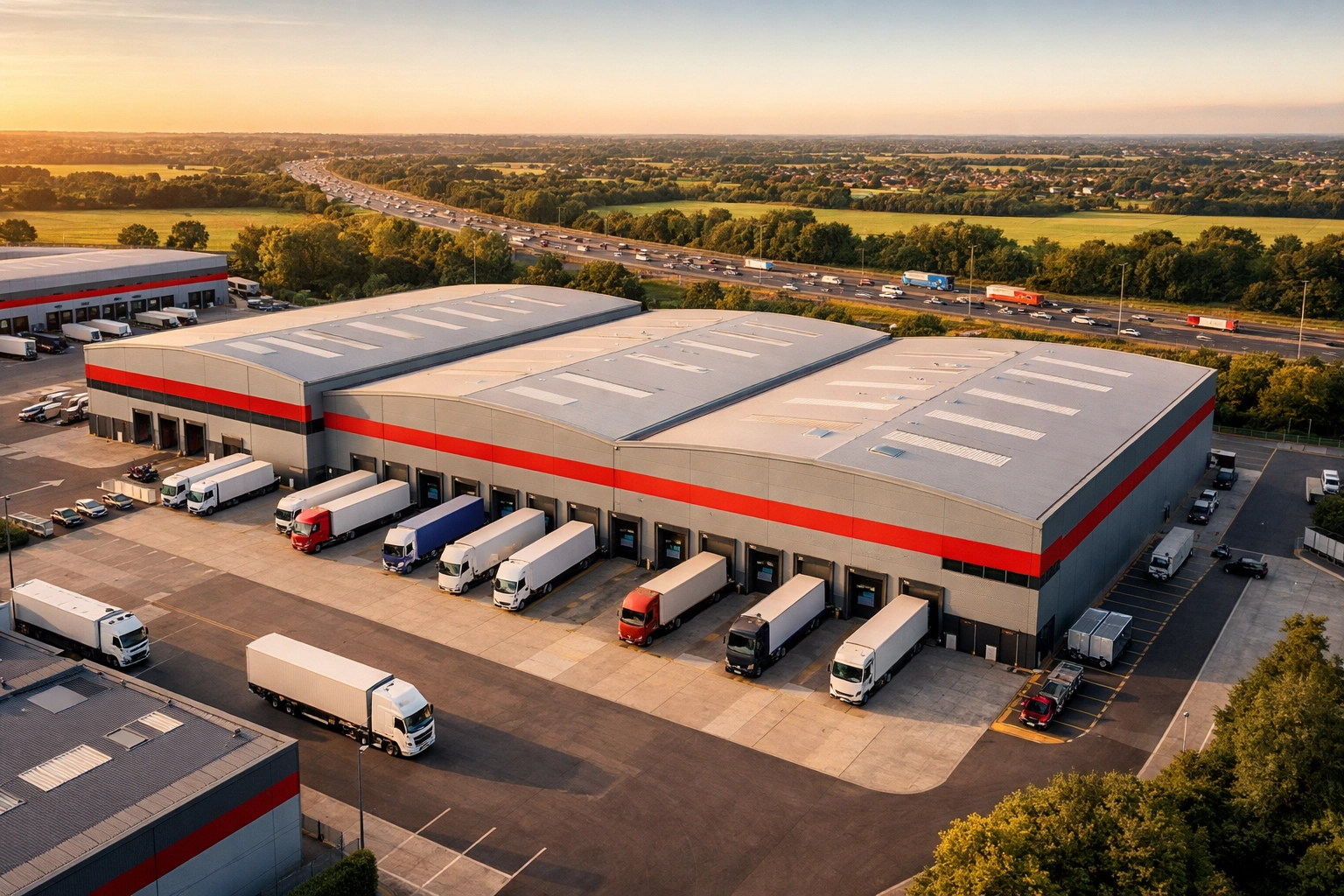 Hertford warehouse facility with loading docks near M25 motorway for efficient London distribution