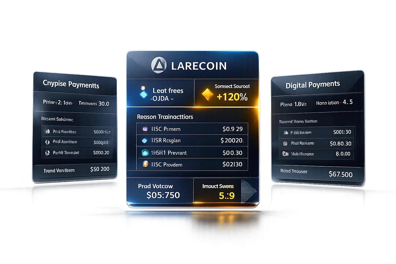 Cryptocurrency payment platform comparison showing Larecoin's fee savings and social impact