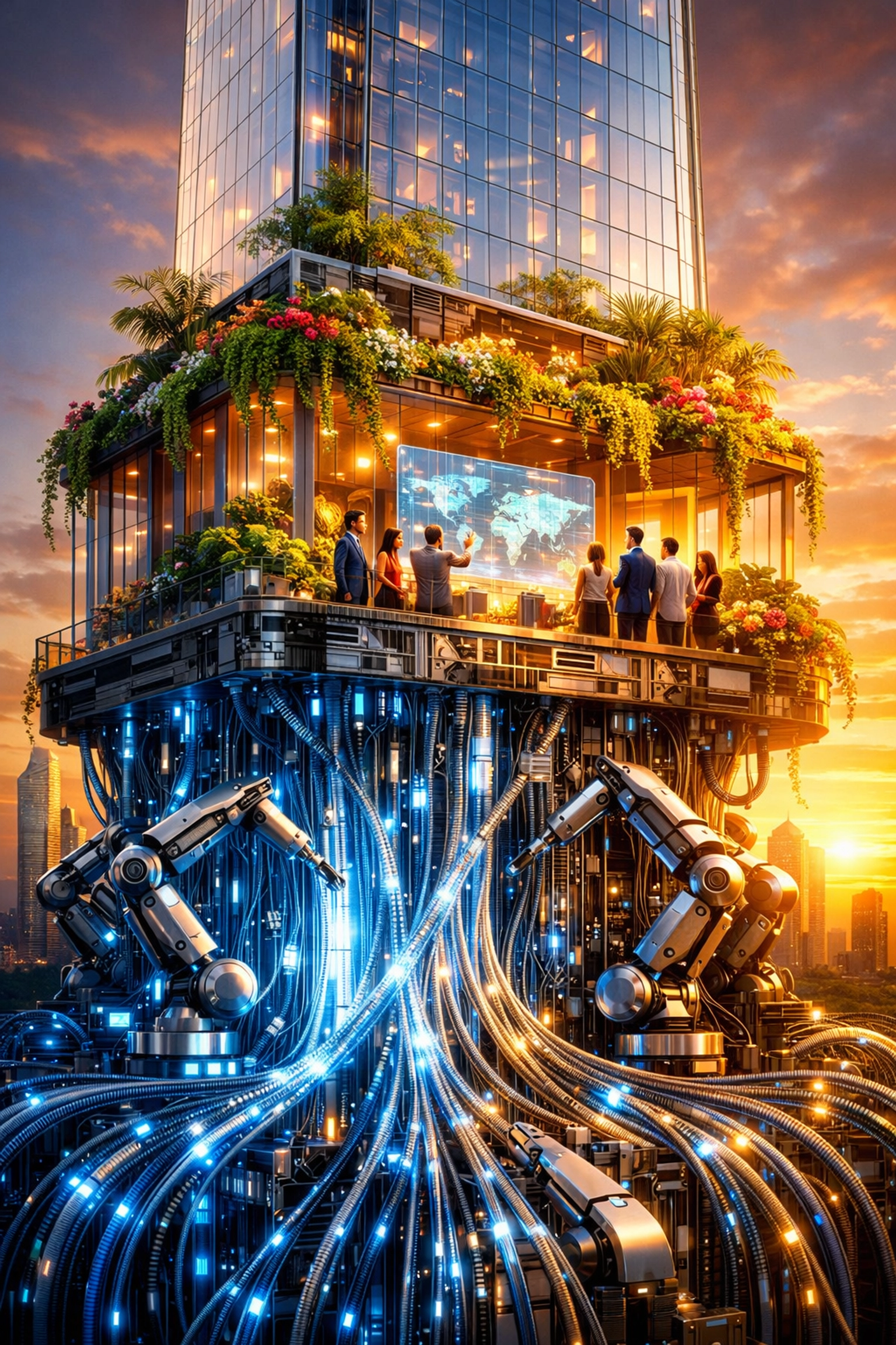 Visualizing the contrast between automated AI SEO foundations and high-level human strategic content planning.