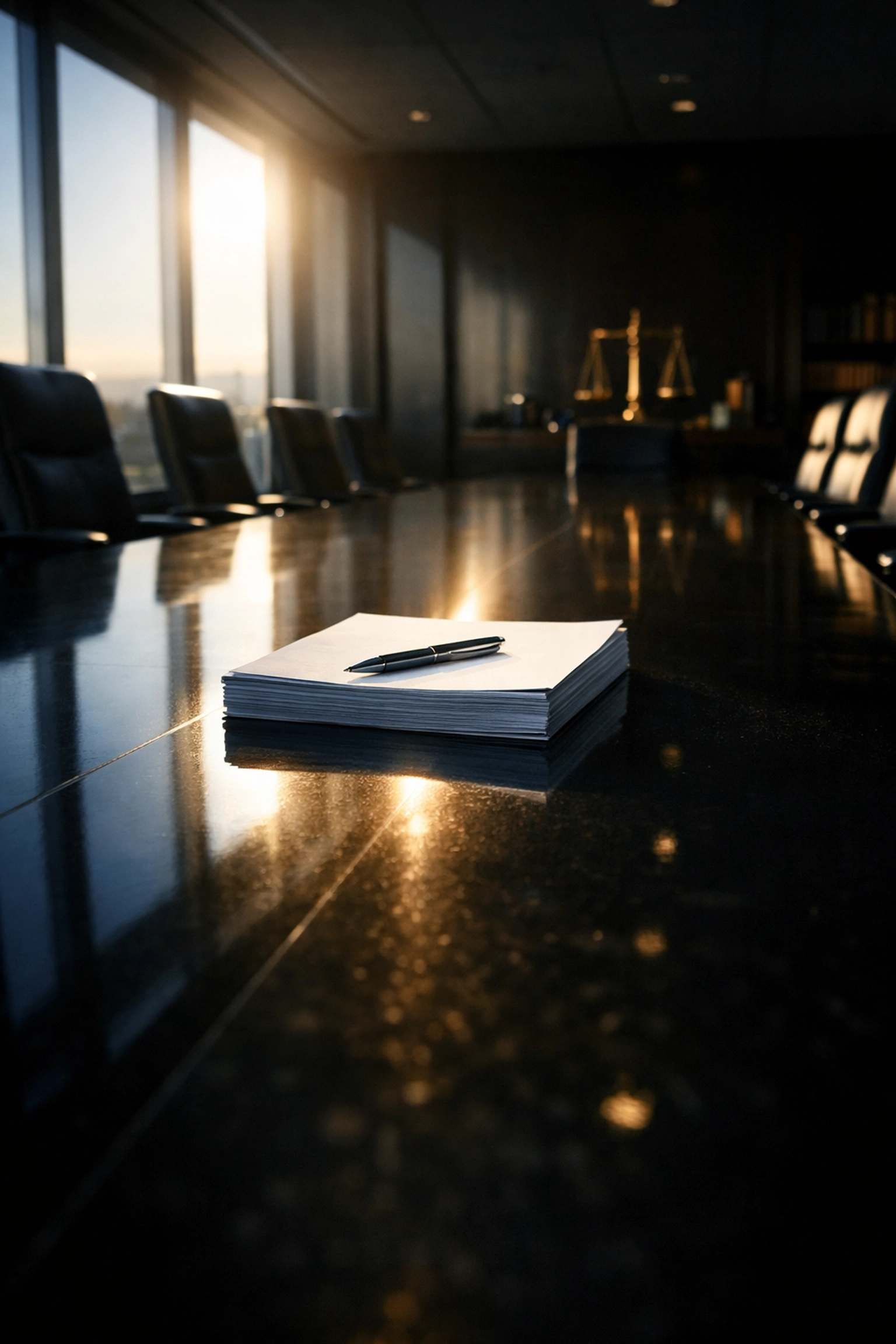 Professional law firm boardroom setup representing audit readiness for UKVI sponsor licence inspections.