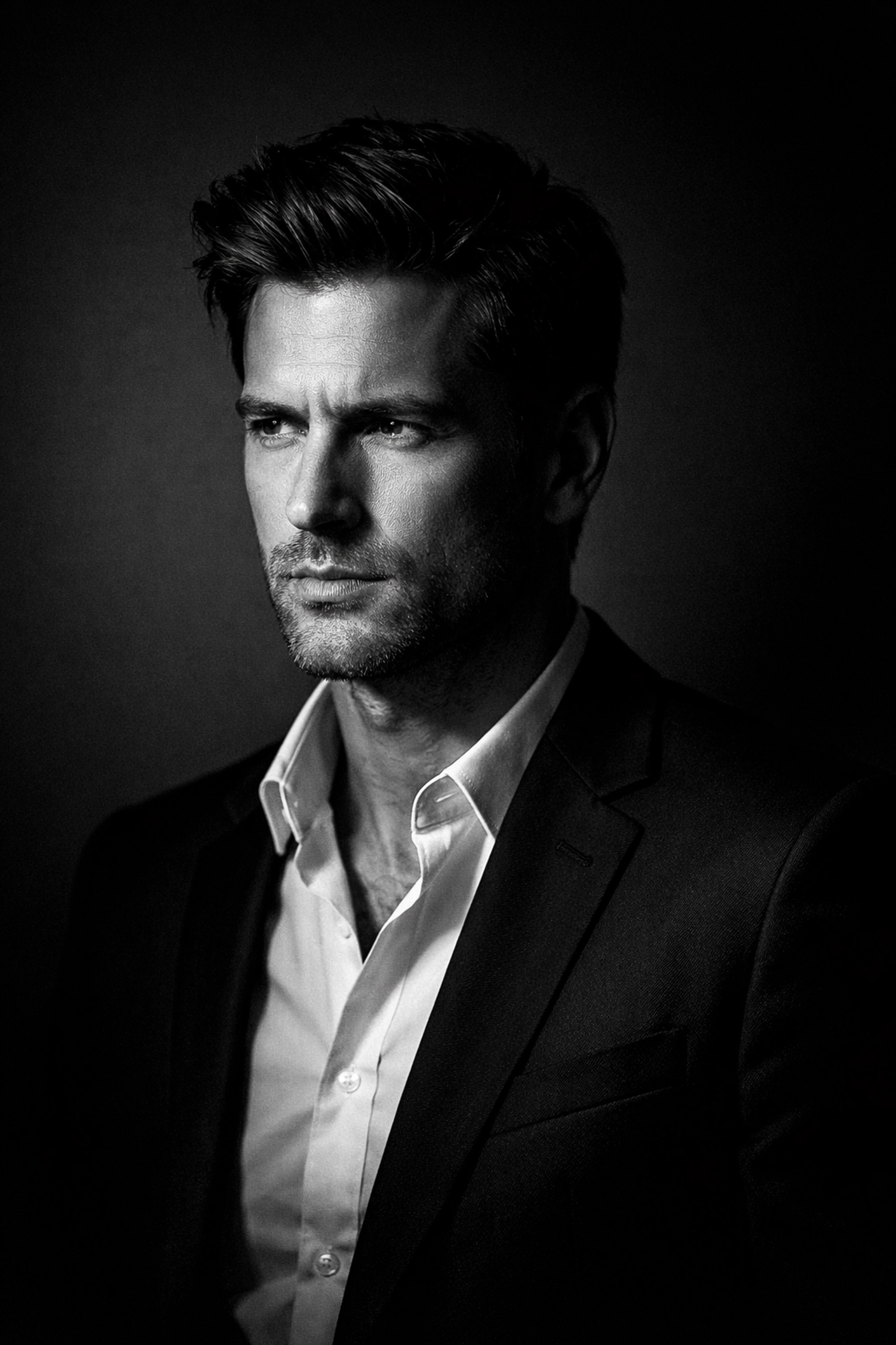 Focused professional man visualizing a clear relationship strategy for intentional dating.