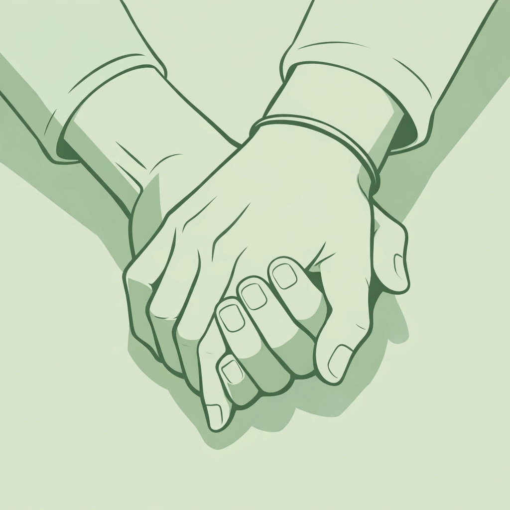 Two men holding hands showing intimacy and trust in MM romance