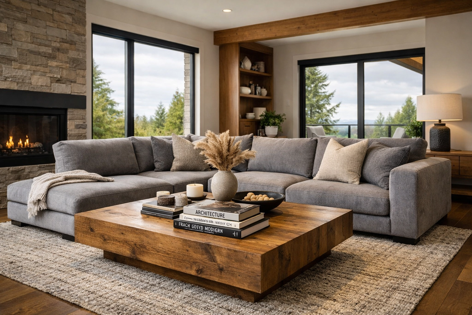 Stunning West Coast living room illustrating professional Vancouver property management standards.