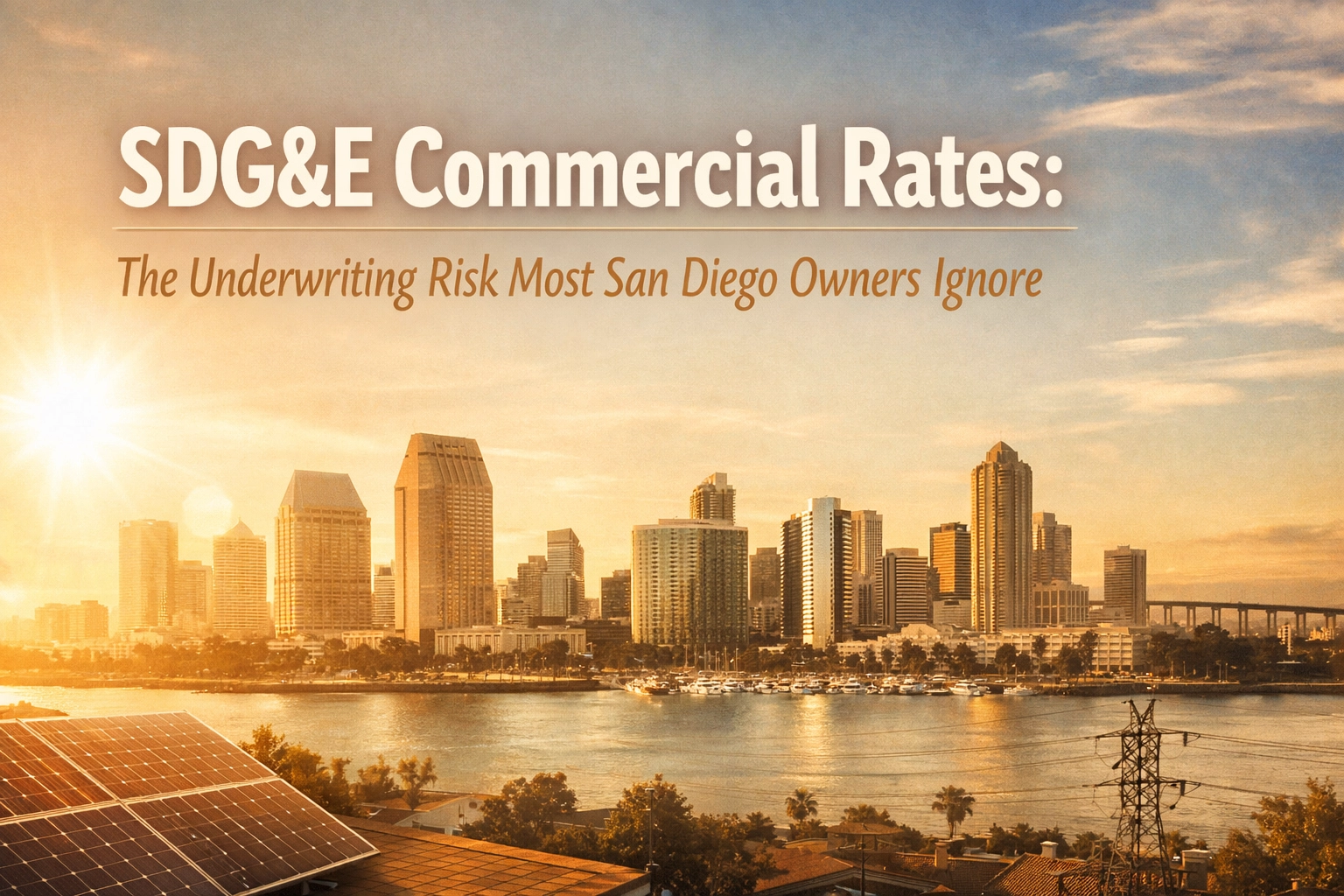 [HERO] SDG&E Commercial Rates: The Underwriting Risk Most San Diego Owners Ignore