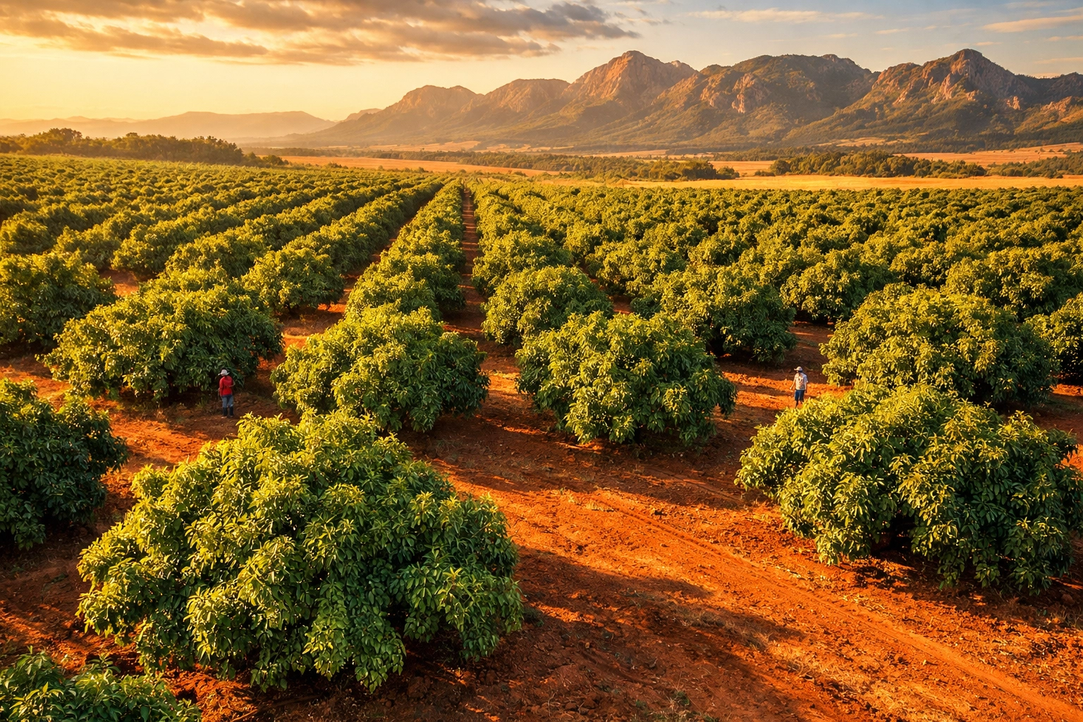 South African avocado orchard showcasing commercial agricultural production at scale