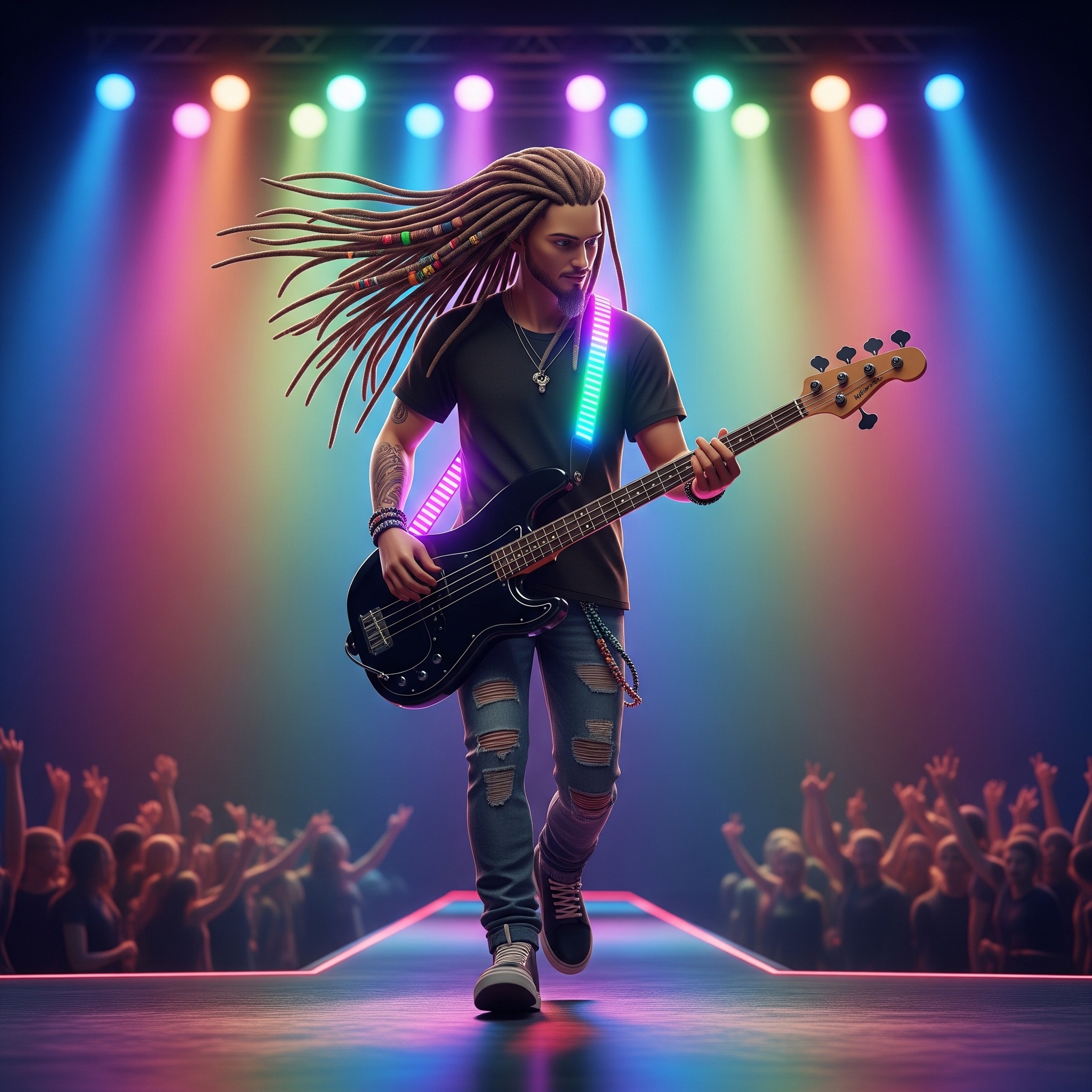 Sound-Activated LED Guitar Strap