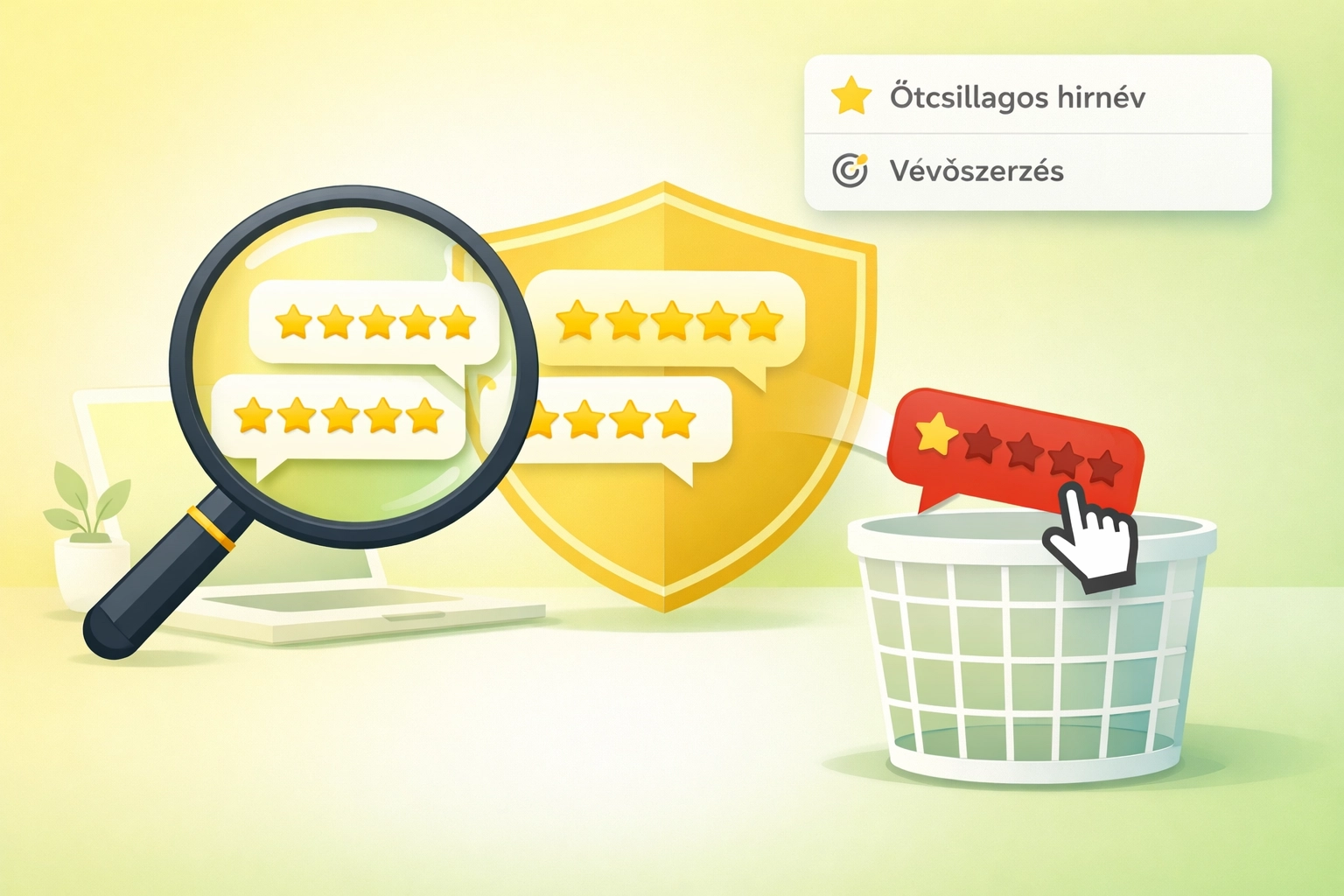 Negatív Google Cégem vélemények kezelése és az ötcsillagos hírnév védelme sikeres vevőszerzéshez.