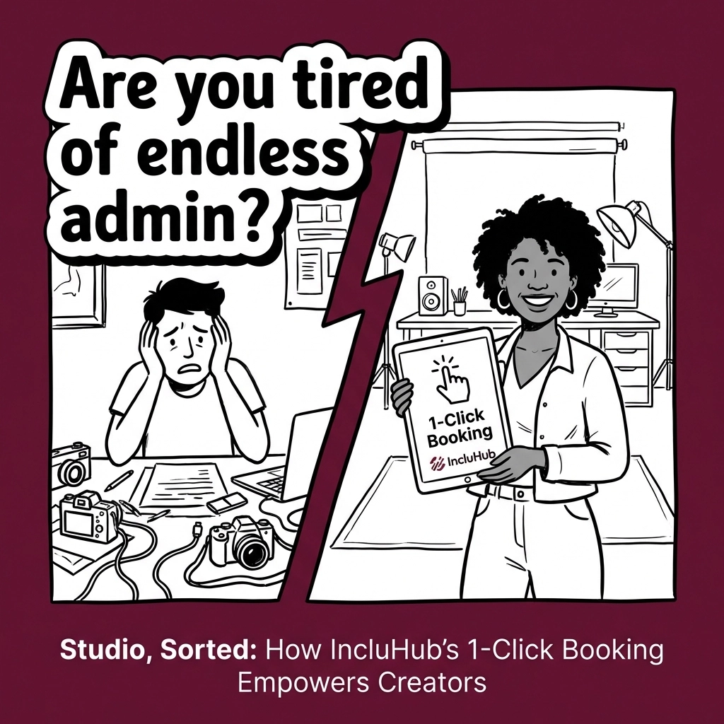 Studio, Sorted: How IncluHub's 1-Click Booking Empowers Creators