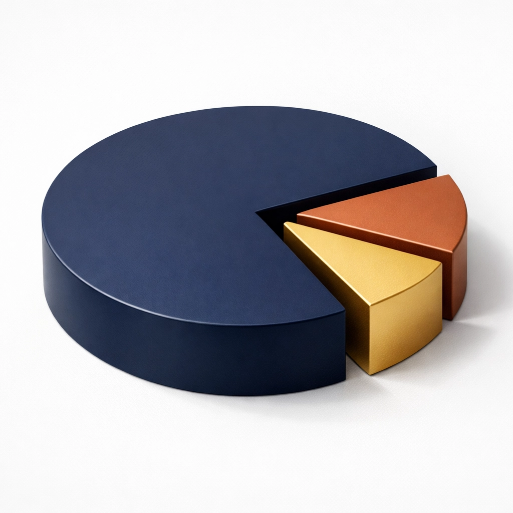 Portfolio allocation chart showing traditional assets versus alternative investments distribution