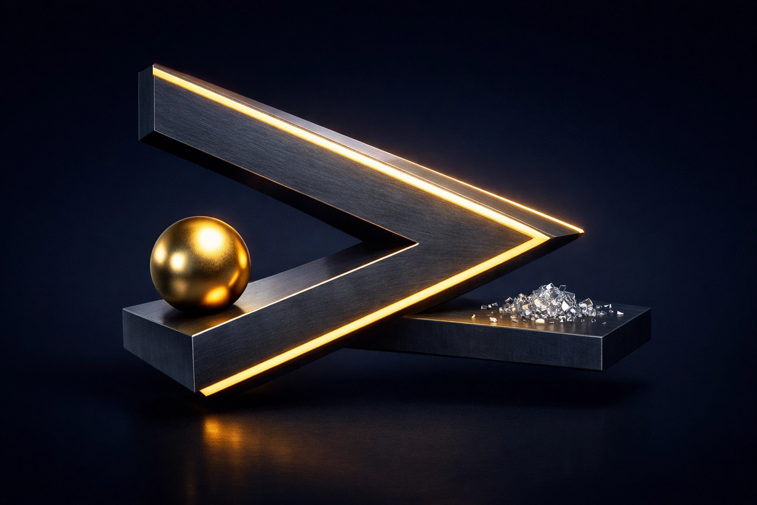 A gold sphere illustrating strong unit economics and startup valuation metrics for fundraising success.