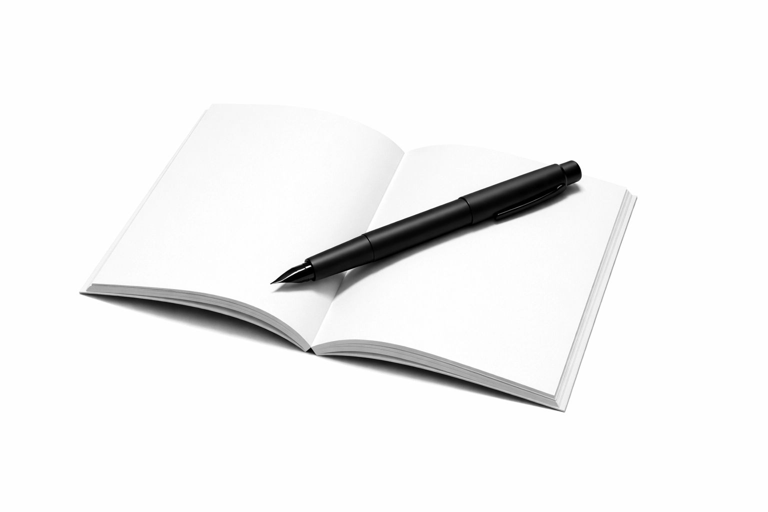 A minimalist view of a fountain pen on an open thin book, symbolizing concise storytelling in prize winners.