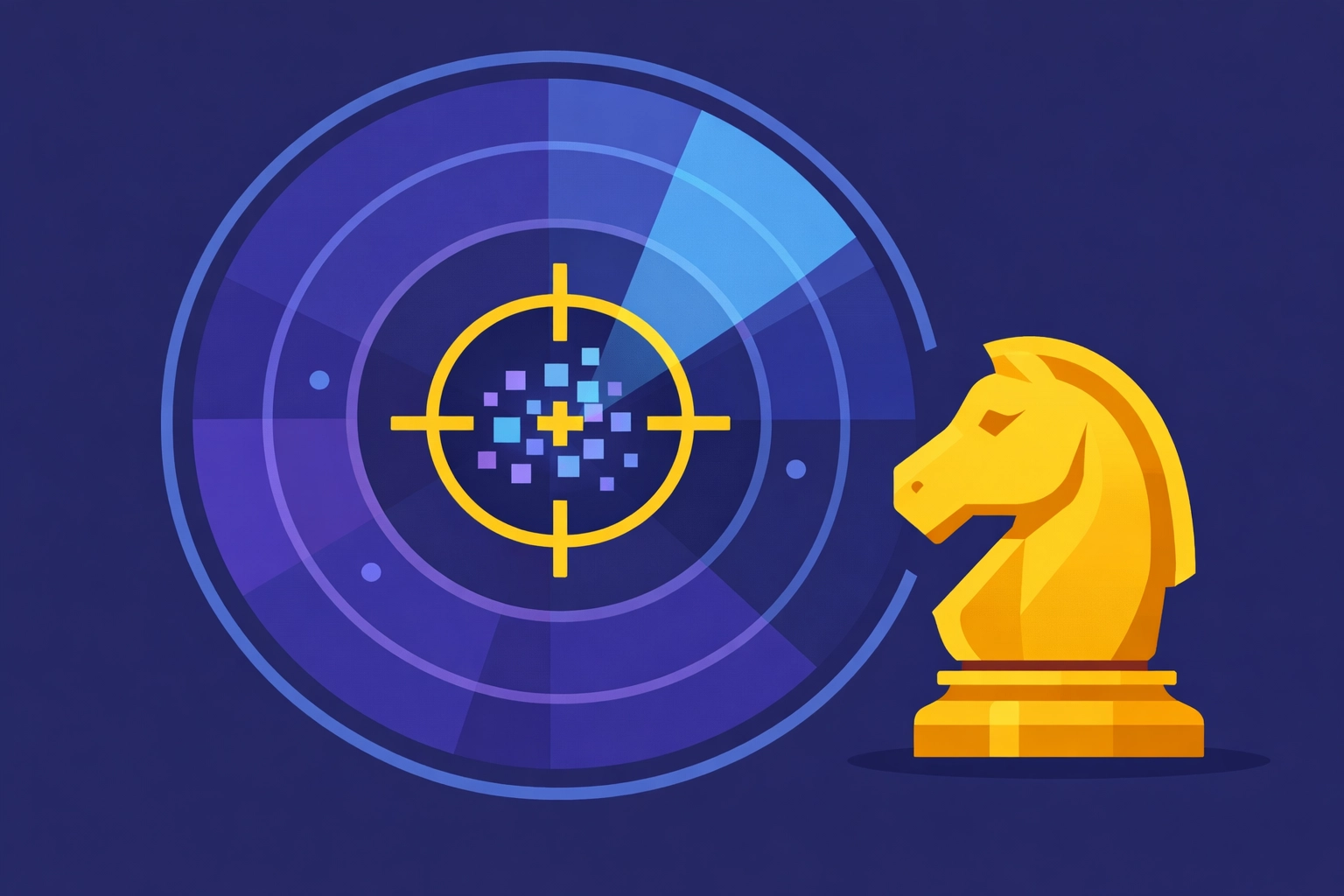 Strategic programmatic advertising radar showing precision targeting for niche audience data.