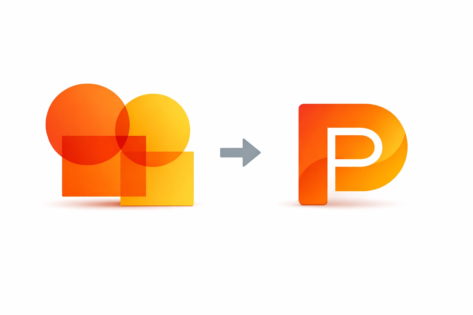 Pathfinder tool combining overlapping shapes into clean vector logo design