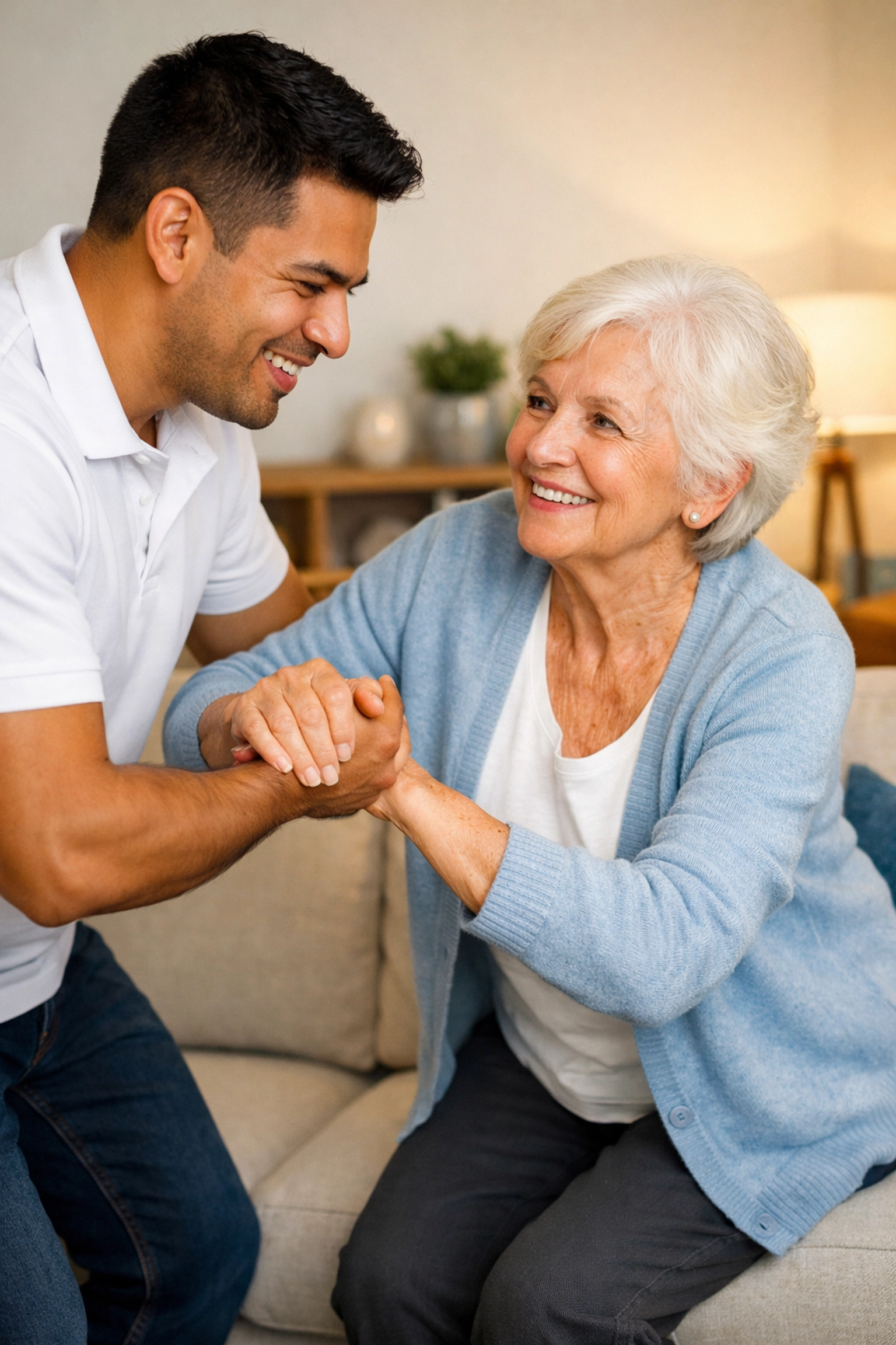 Professional home caregiver assisting a senior in Prince William County through private pay.