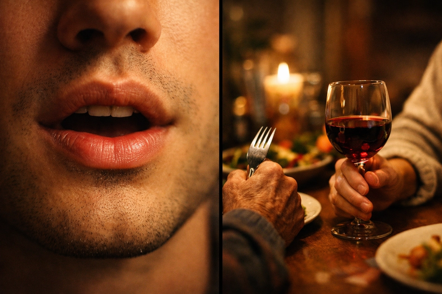 Gay son coming out to parents at family dinner table