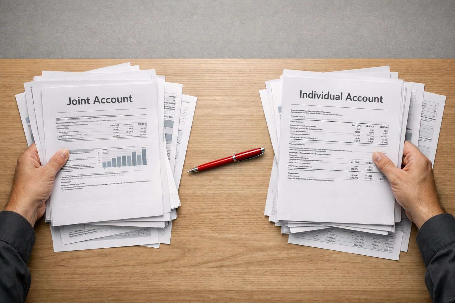 Separating joint account documents from individual accounts during post-divorce financial planning