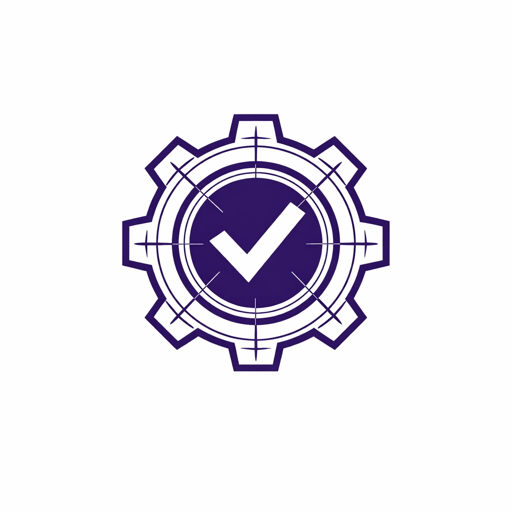 A gear and checkmark icon symbolizing high-precision outsourced bookkeeping and reliable automated accounting workflows.