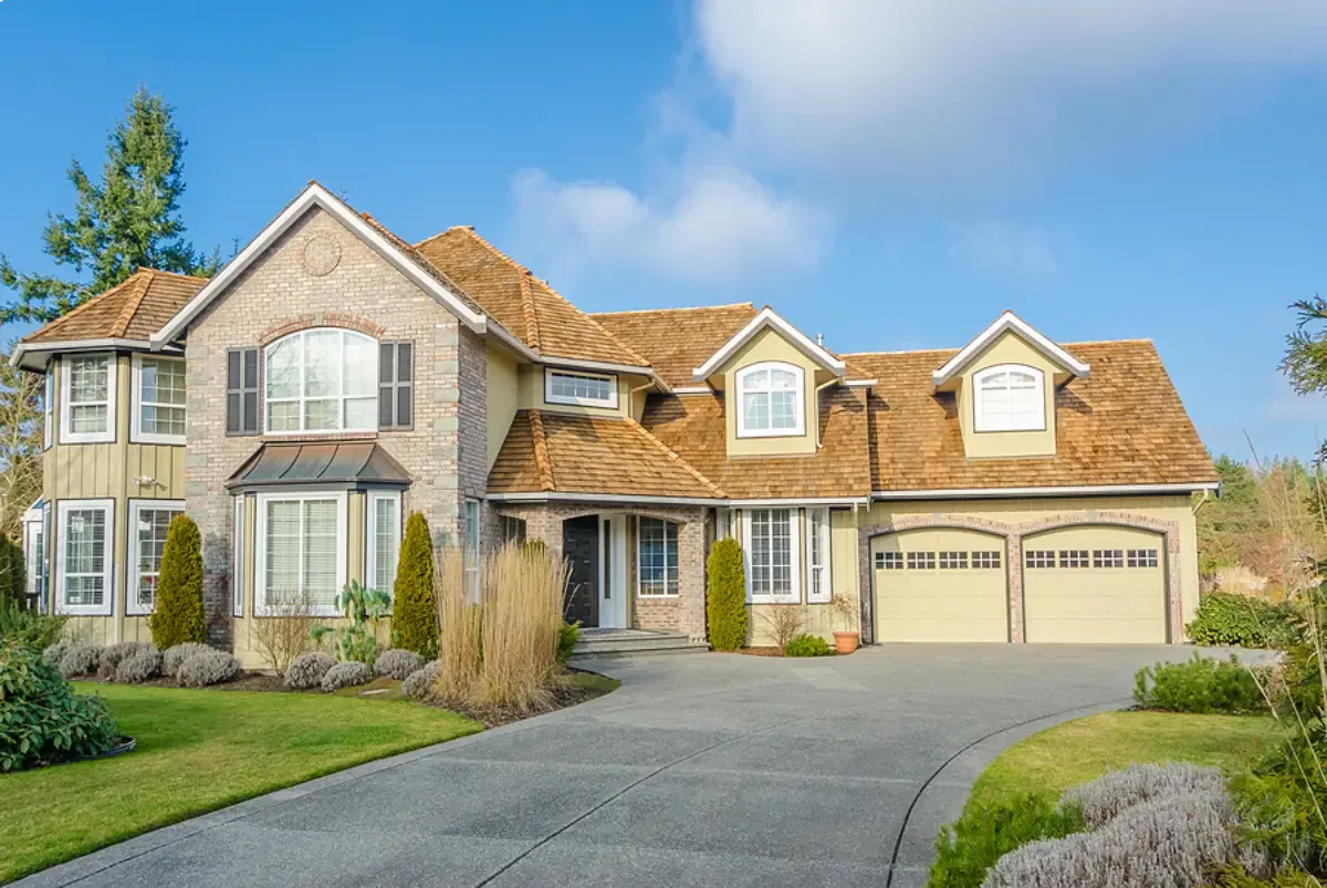High-quality suburban home exterior