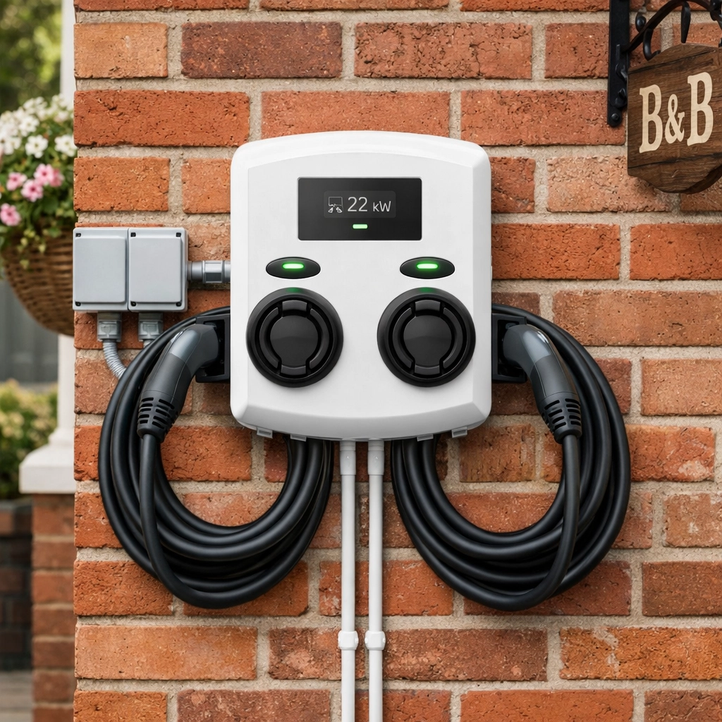 22kW dual-socket EV charging unit installed at UK B&B