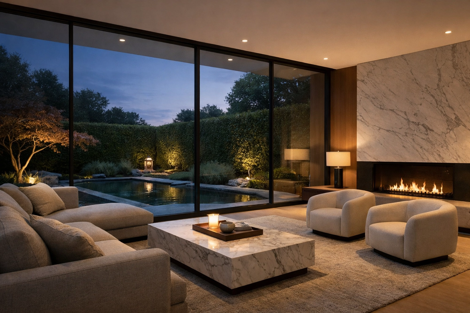 A serene living room representing the security of personal assets with unsecured revenue based financing.