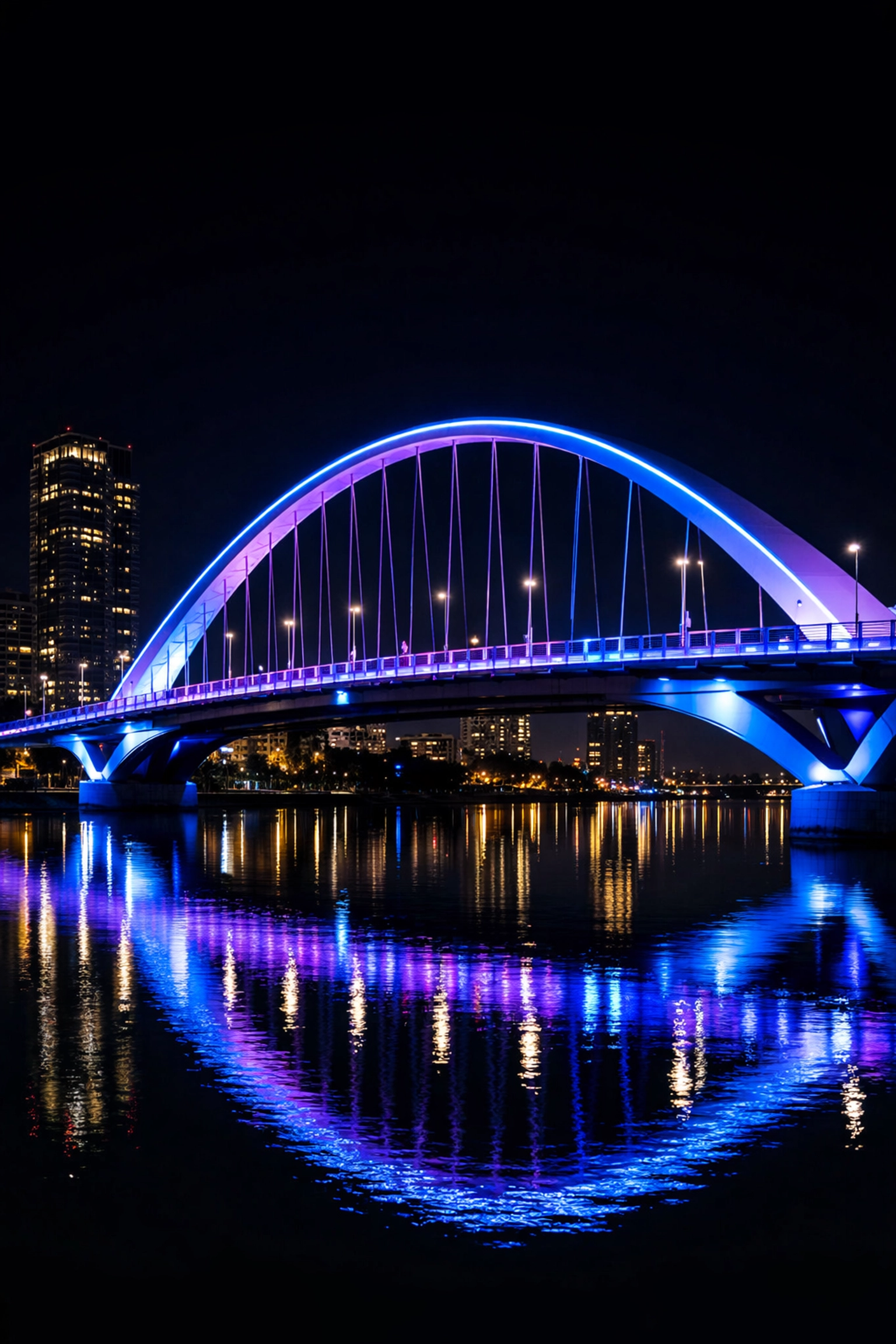 Sharp night city photo with no noise, showing how to fix manual mode mistakes like high ISO settings.