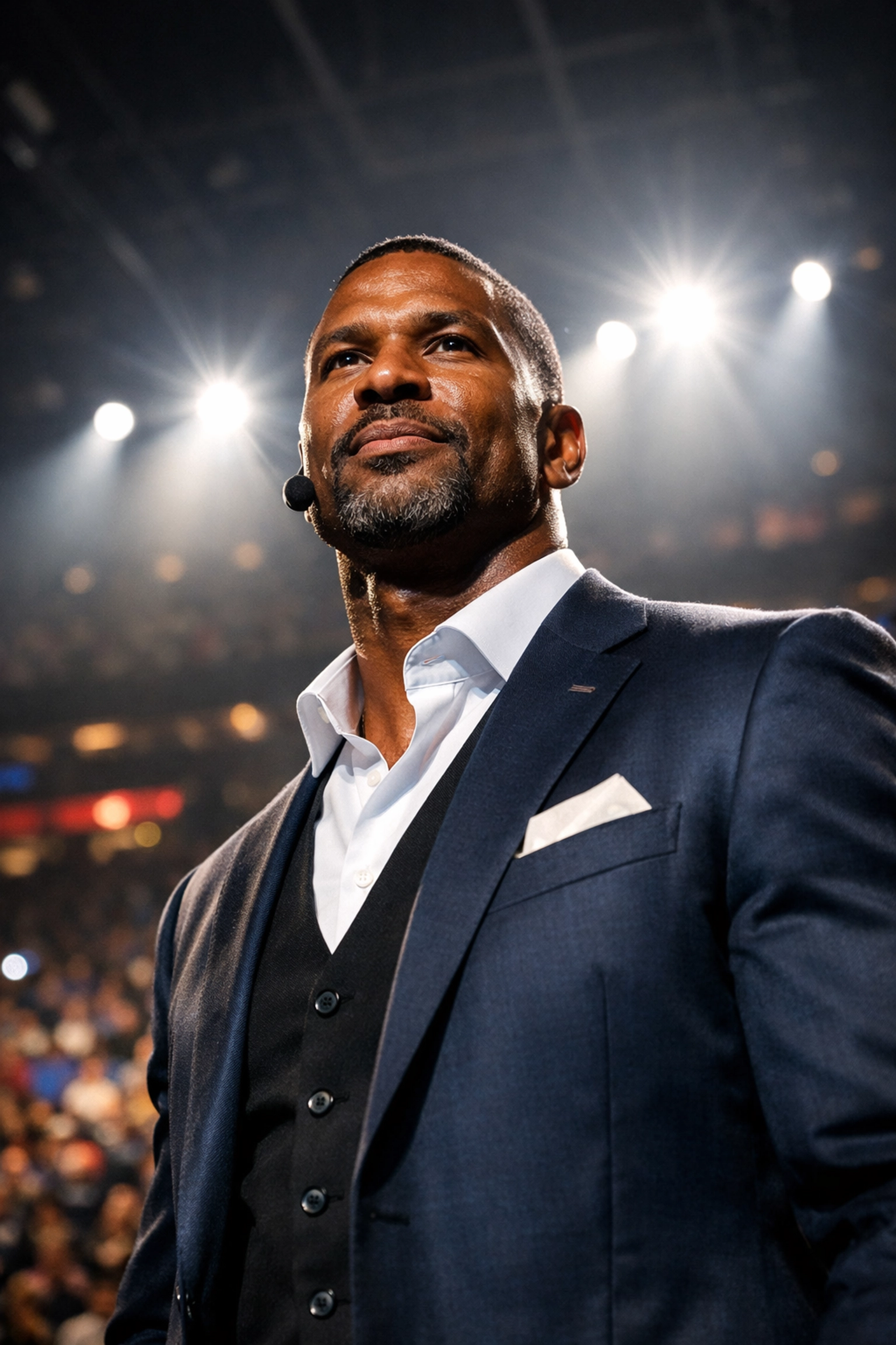 Former athlete and entrepreneur speaking at a high-performance sports marketing seminar about brand success.