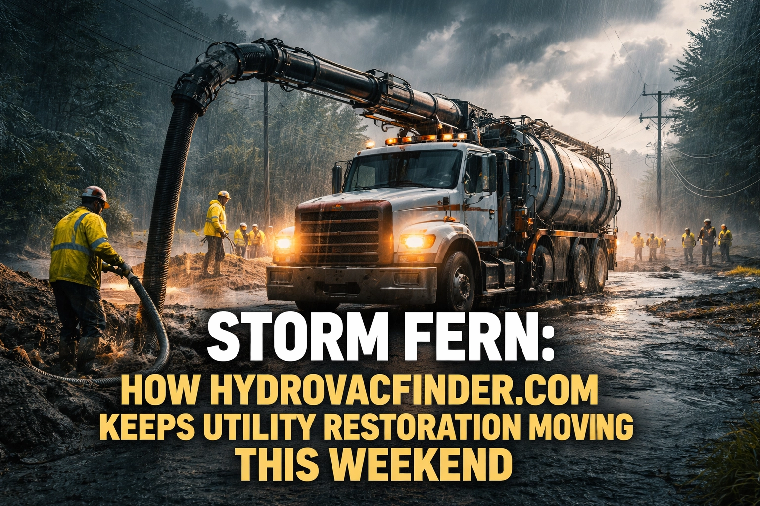 [HERO] Storm Fern: How HydroVacFinder.com Keeps Utility Restoration Moving This Weekend