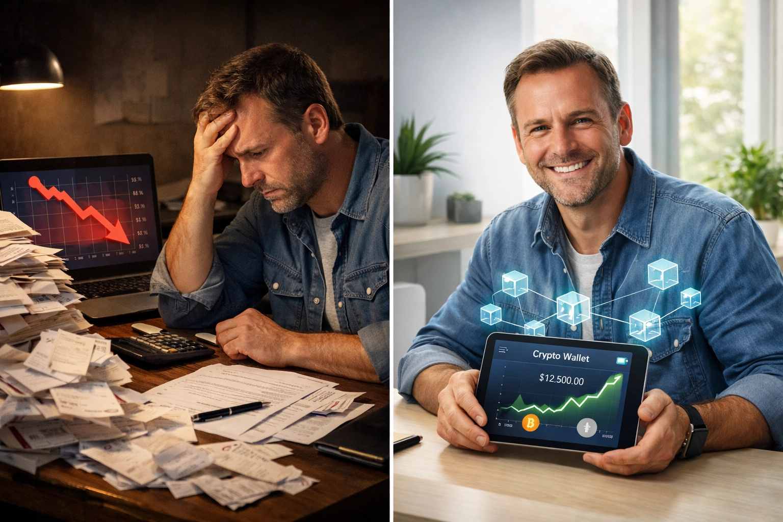 Self-custody merchant account vs custodial crypto wallet showing bank-free business operations