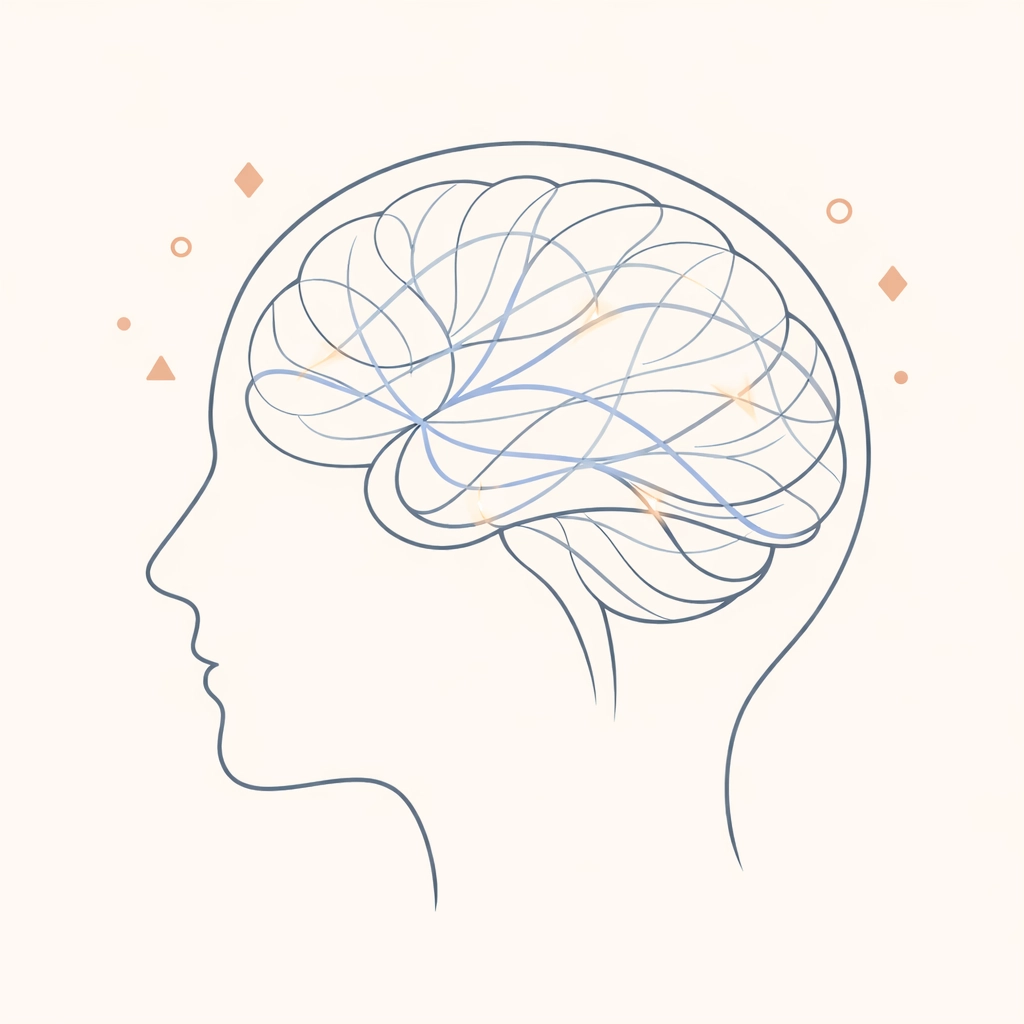 Human brain with neural pathways showing cognitive connections affected by dementia