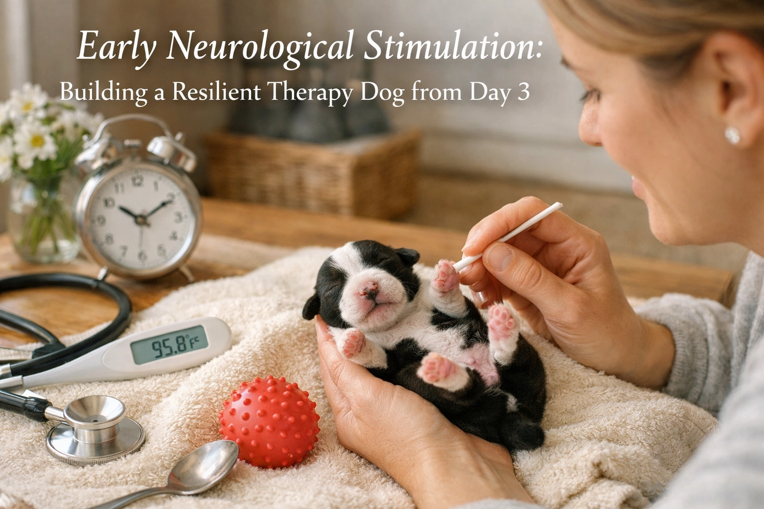 [HERO] Early Neurological Stimulation: Building a Resilient Therapy Dog from Day 3