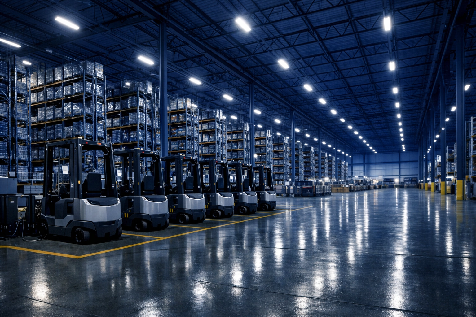 Organized modern distribution center prepared for efficient next-day 3pl fulfillment.