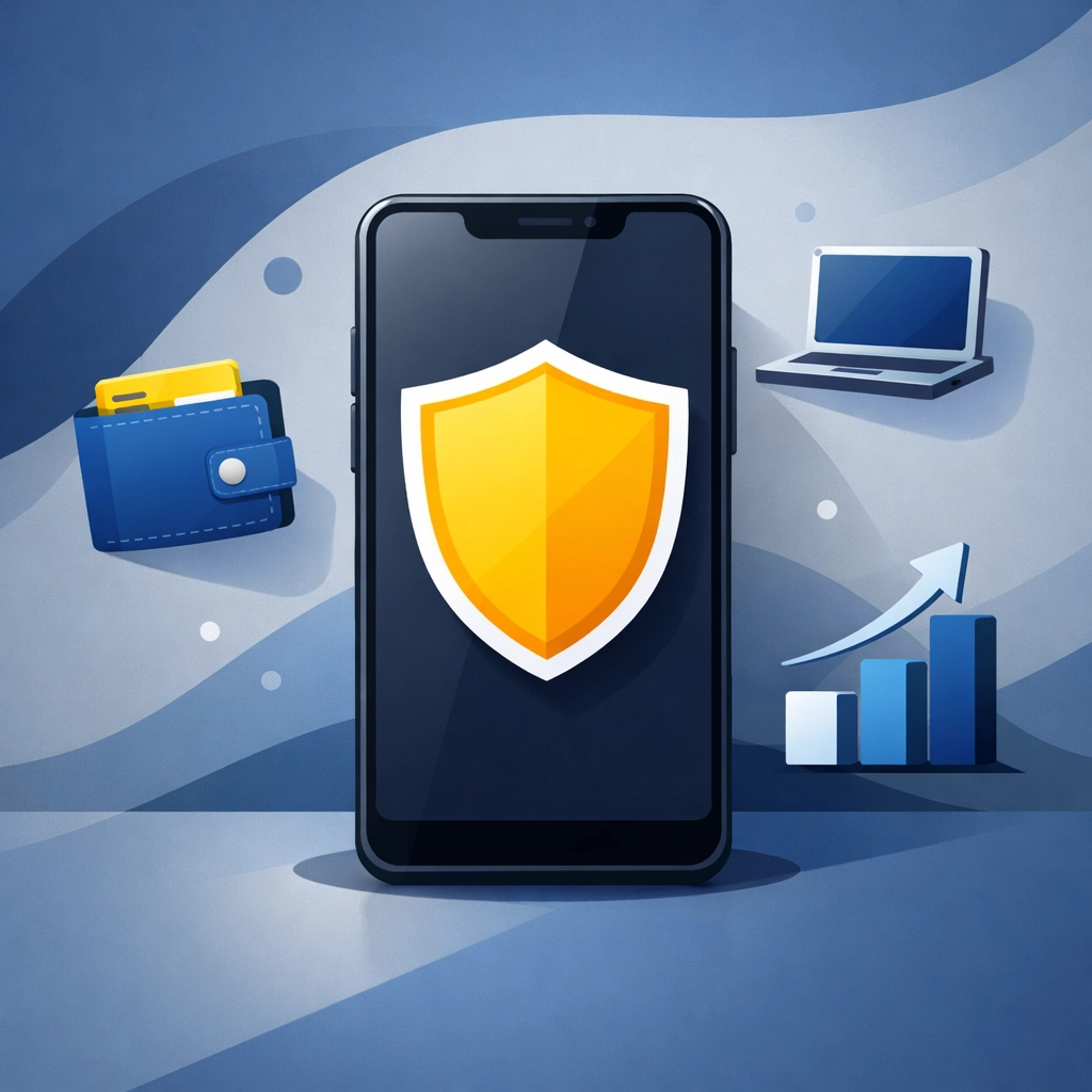 Secure virtual tax prep app on a phone for remote tax filing with a New Haven tax advisor.