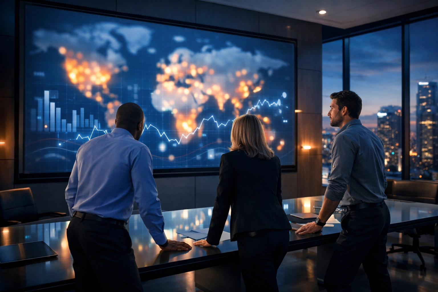 Dakdan strategic consultants using data analytics and global heat maps for cross-industry branding.