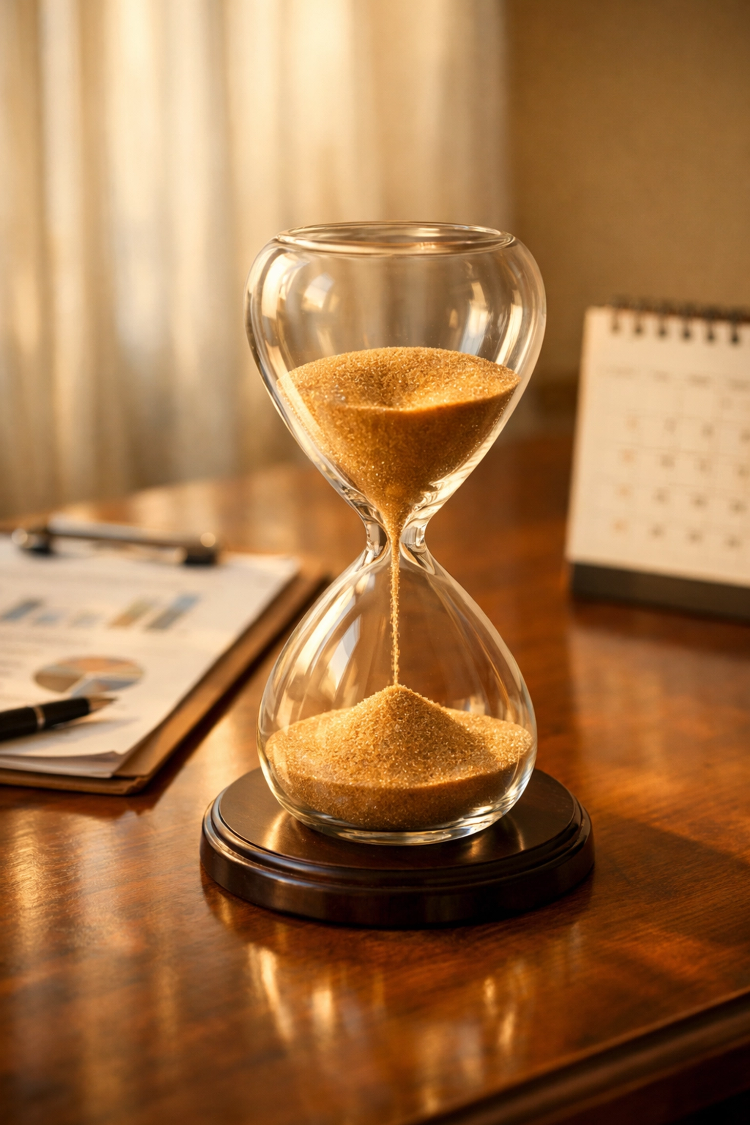 Hourglass symbolizing 10-year inherited IRA distribution deadline