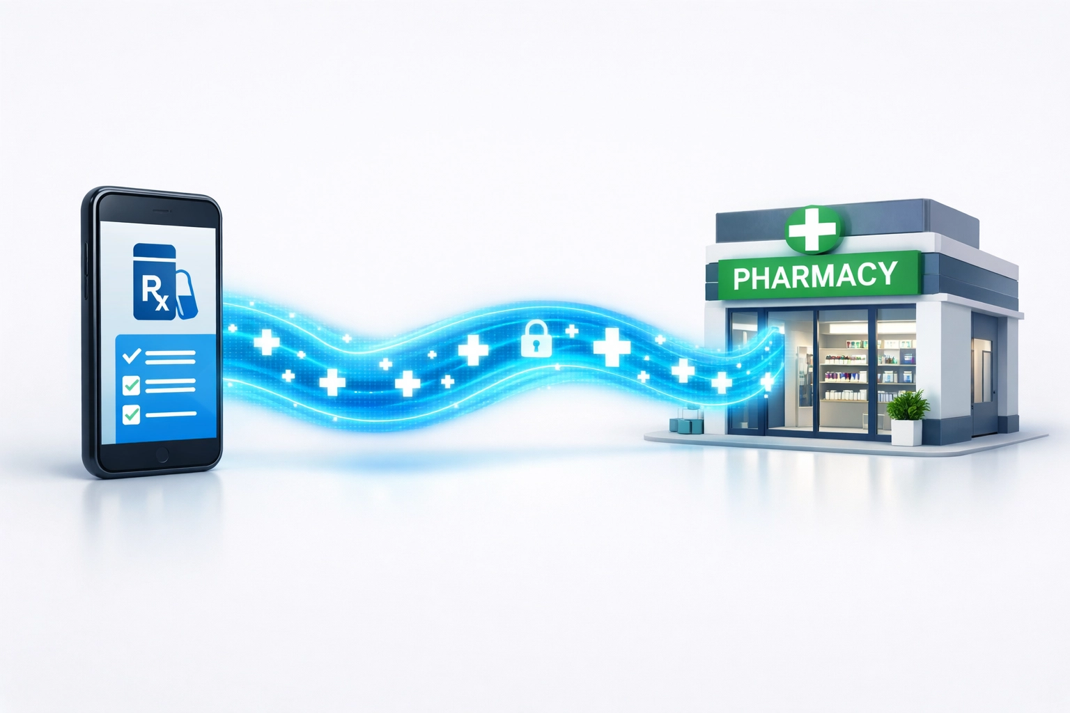 Secure prescription delivery from online doctor to local pharmacy