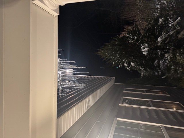 Icicles on Roof Edge