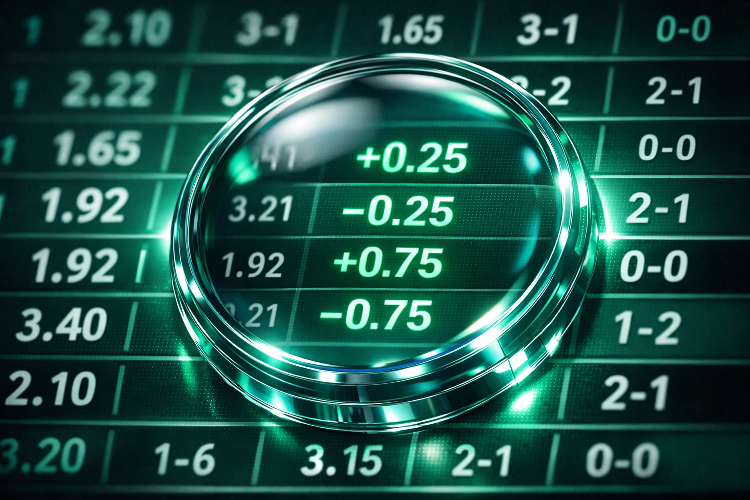 A precision lens focusing on profitable Asian Handicap lines within a complex football data analytics dashboard.