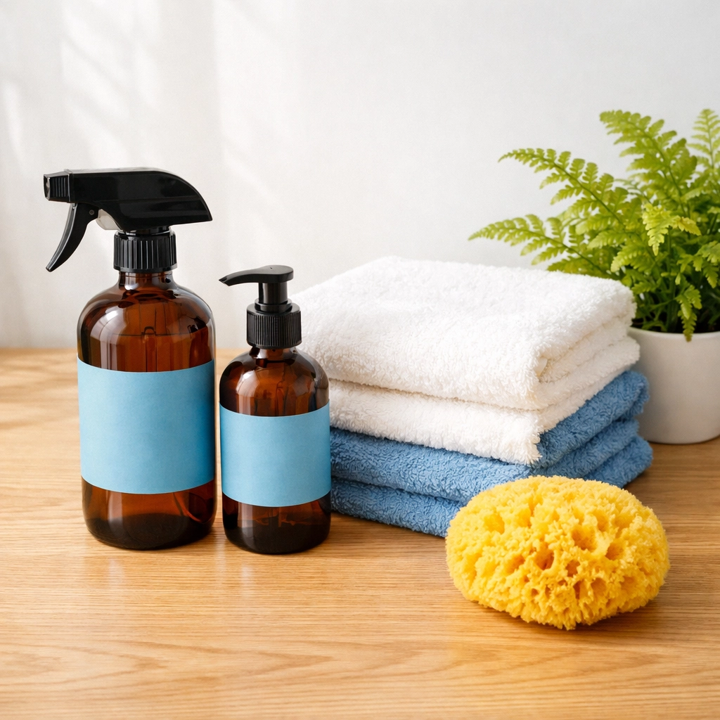 Natural, non-toxic supplies used for eco-friendly house cleaning Dunstable MA in family homes.