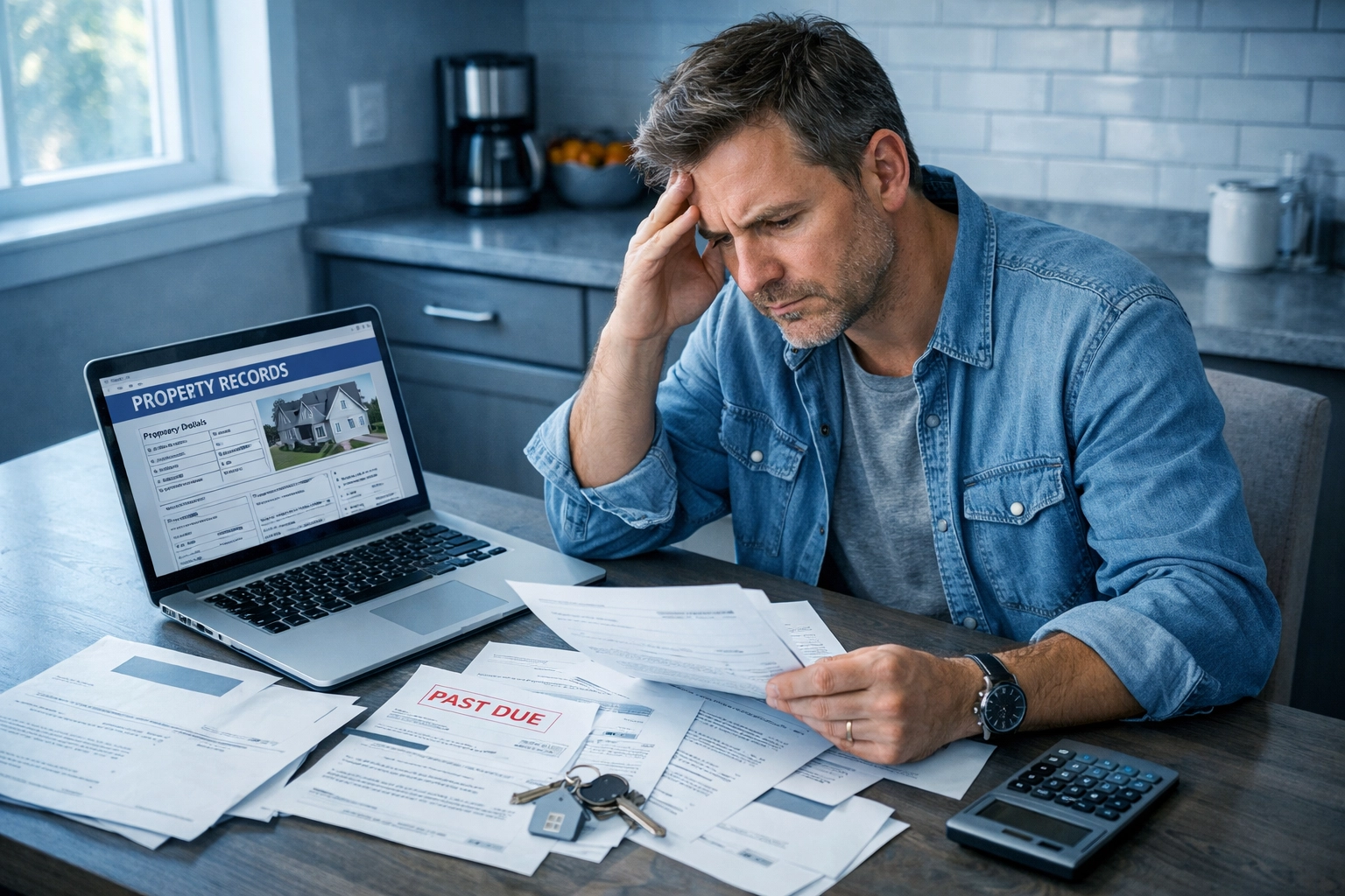 Homeowner reviewing property documents and records to check for signs of deed theft in Broward County