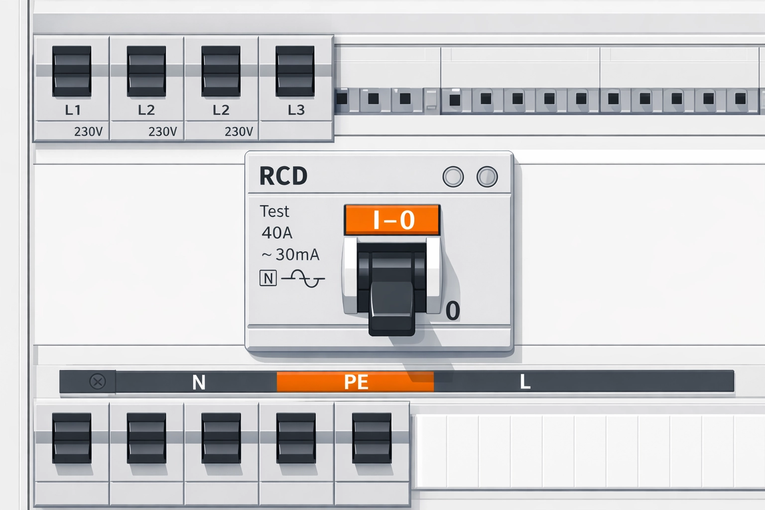 Defekter FI-Schutzschalter im Sicherungskasten – Professionelle Fehlersuche durch den Elektro-Notdienst.