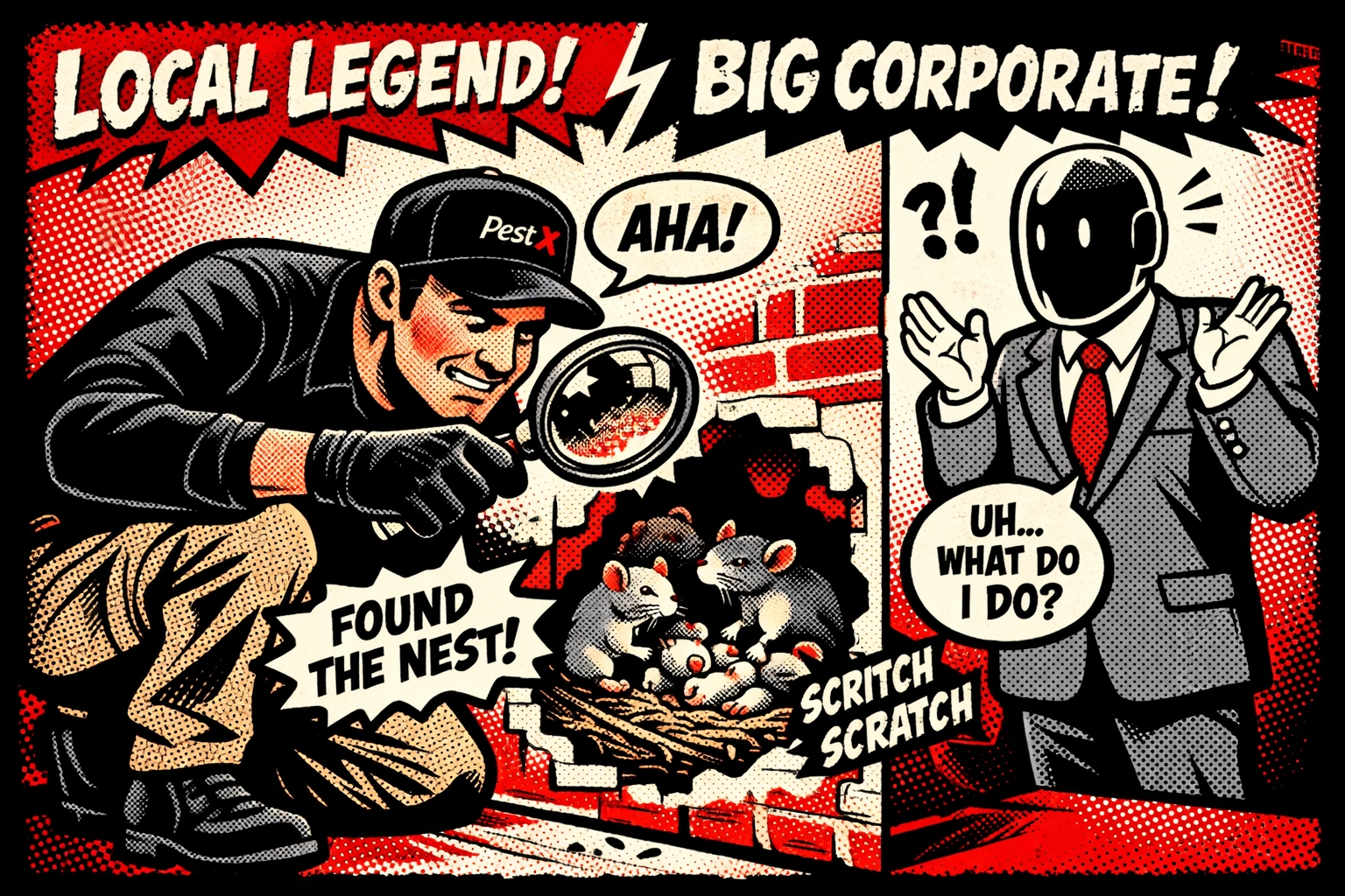 Expert rodent control in Walker County AL performed by a local technician searching for hidden nests.