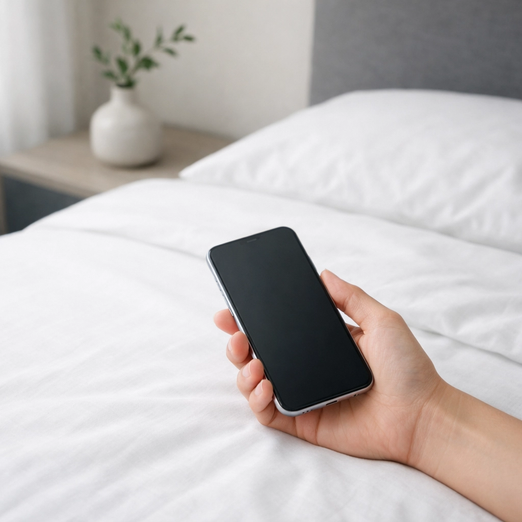 Using a mobile app for digital housekeeping and real-time room status in a modern hotel.