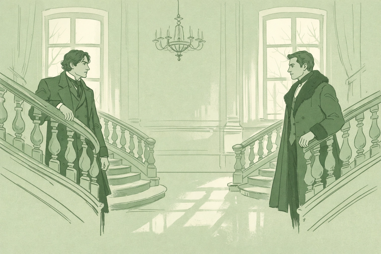 Aristocratic step-brothers exchange longing glances in Moscow mansion - MM romance