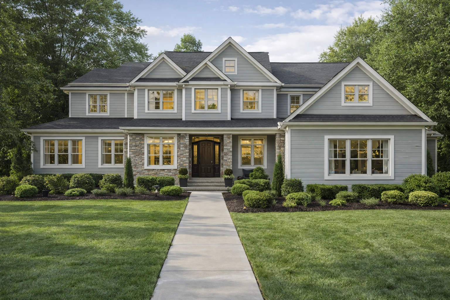 Well-maintained home exterior with fresh landscaping showing strong curb appeal for selling