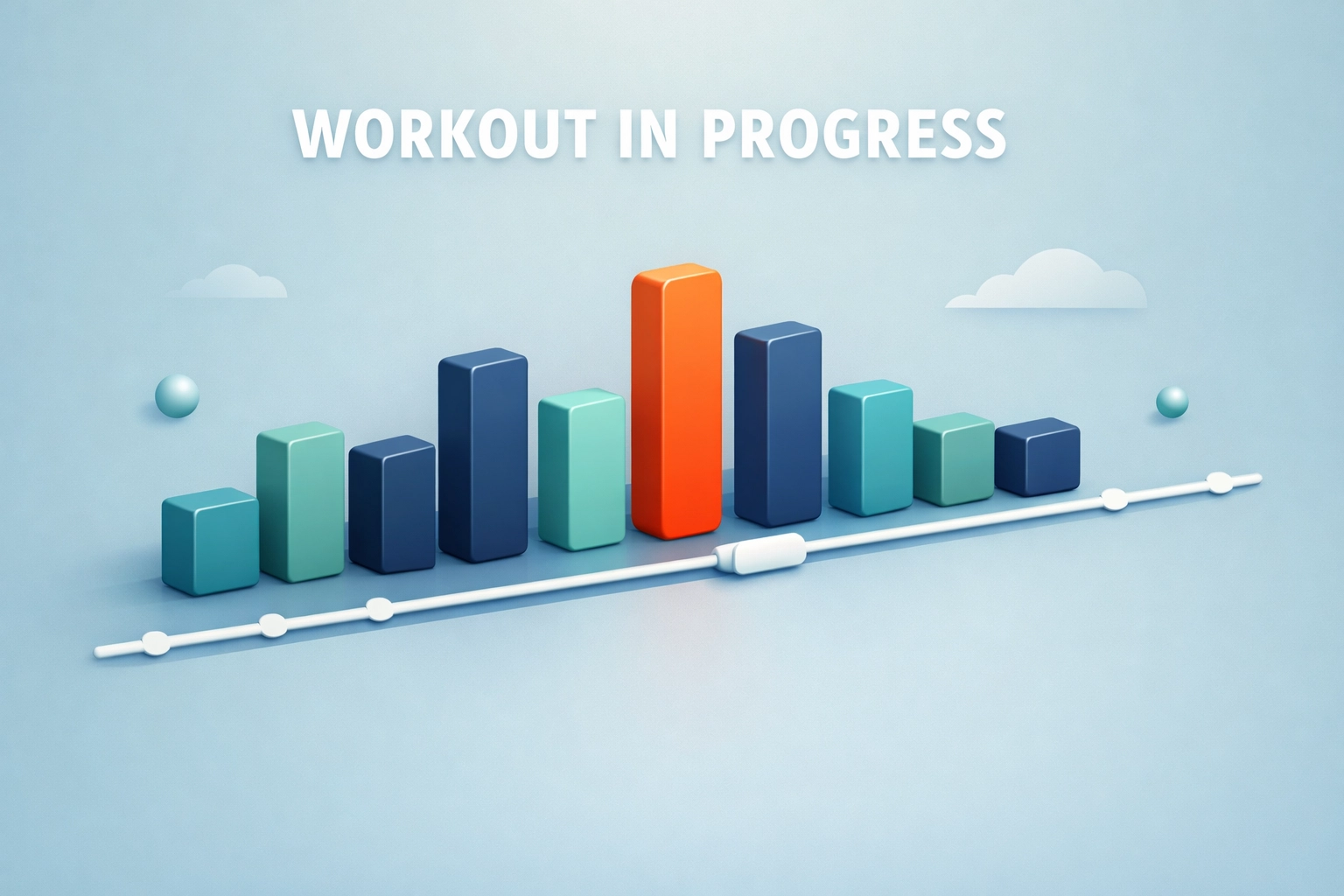 Minimalist cycling workout builder showing power intervals and structured training blocks.