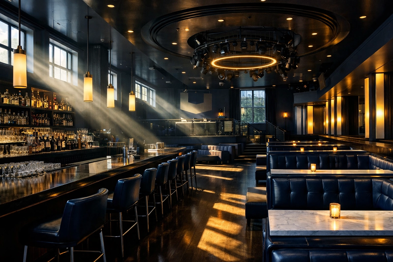 Clean Allston nightclub interior after professional post-event janitorial services.