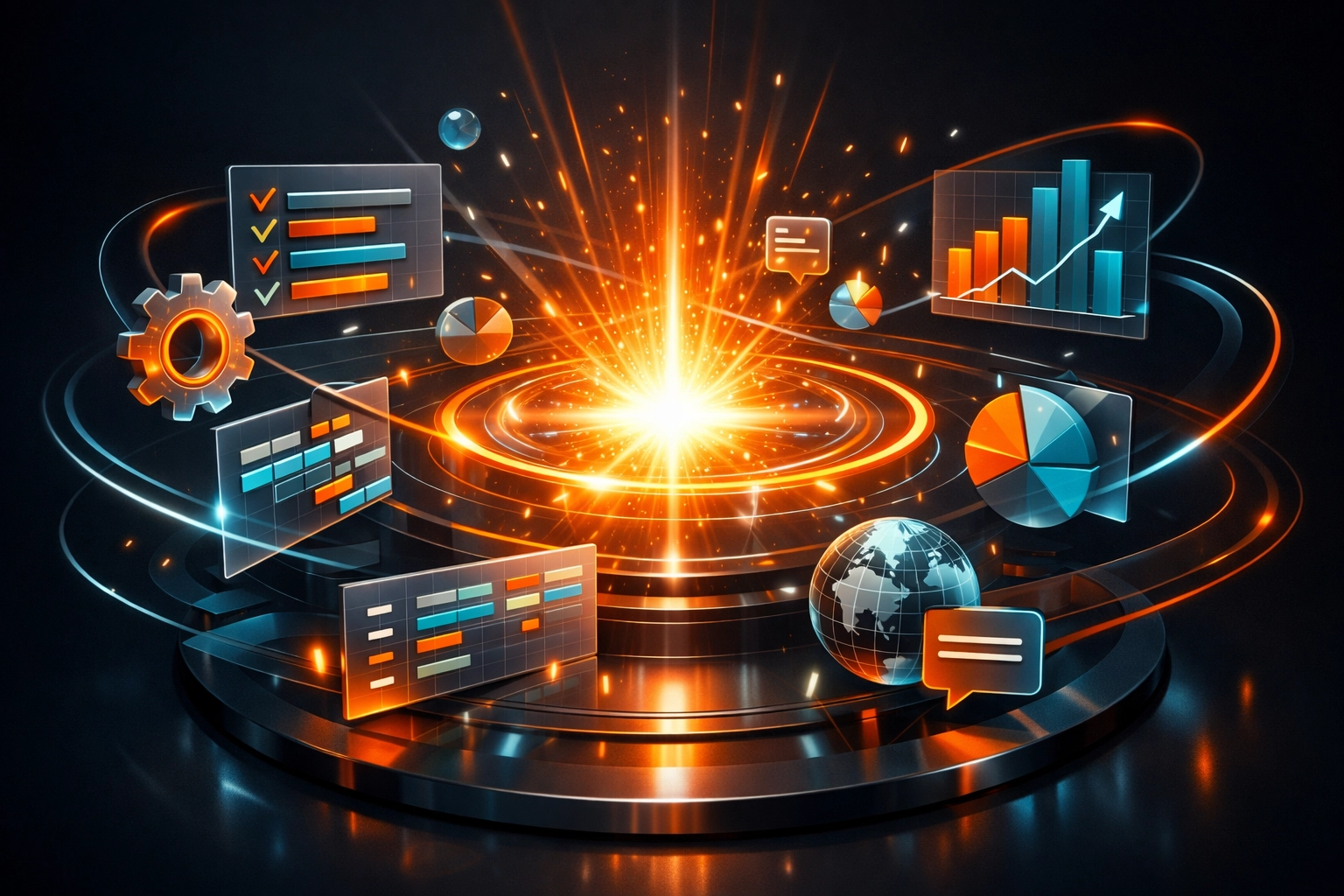 Effizientes Projektmanagement und Teamarbeit im modernen Arbeitsalltag dank ChatGPT im Büro.